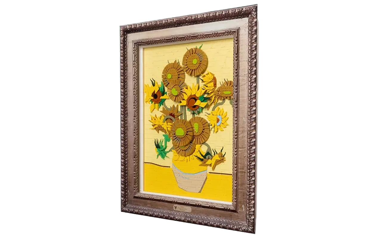 Acryl-Wand-Display LEGO 31215 Vincent van Gogh Sonnenblumen
