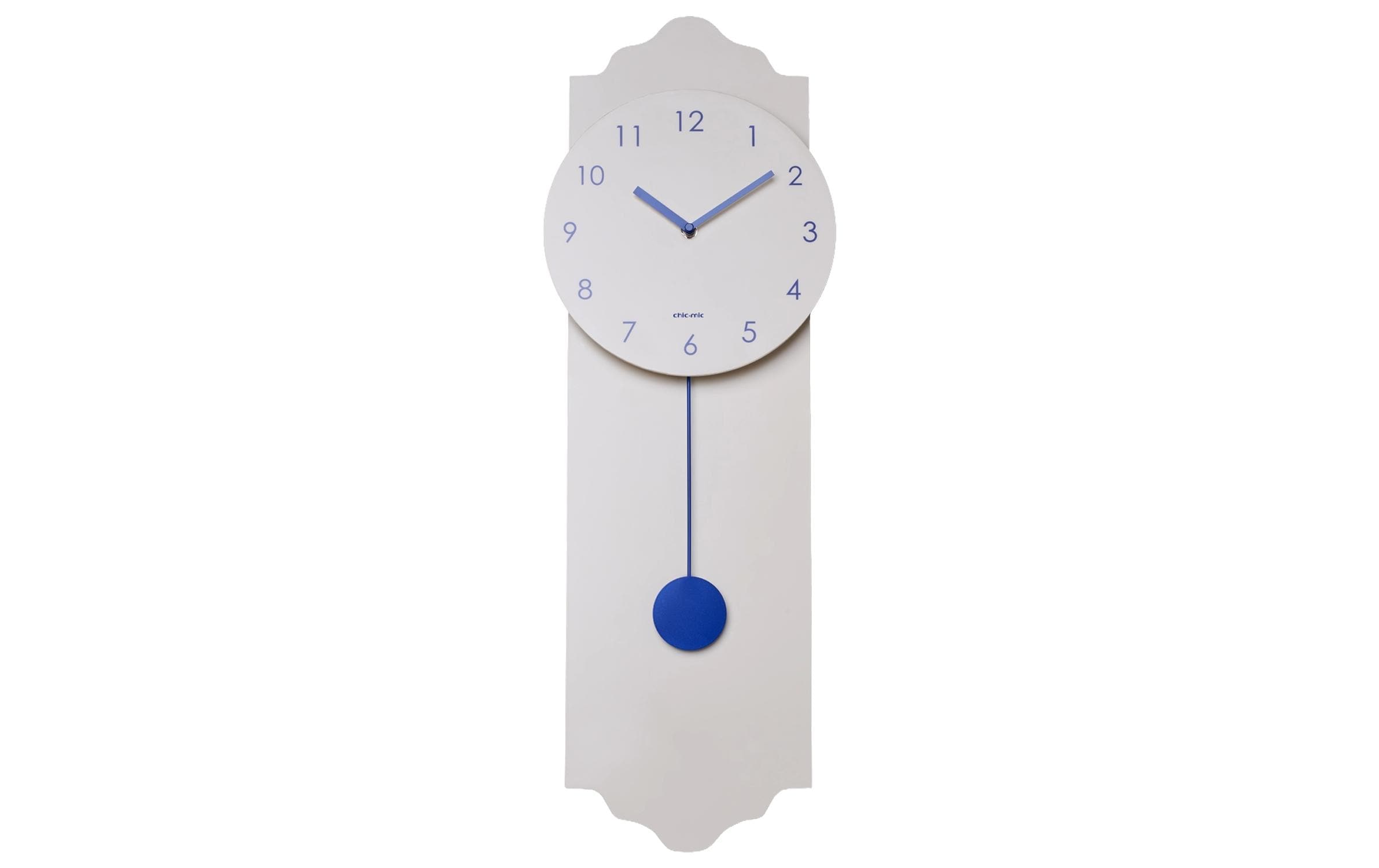 ChicMic Pendelum Clock - Time is relative 24x70cm, Holz, grau, Batterie exkl.