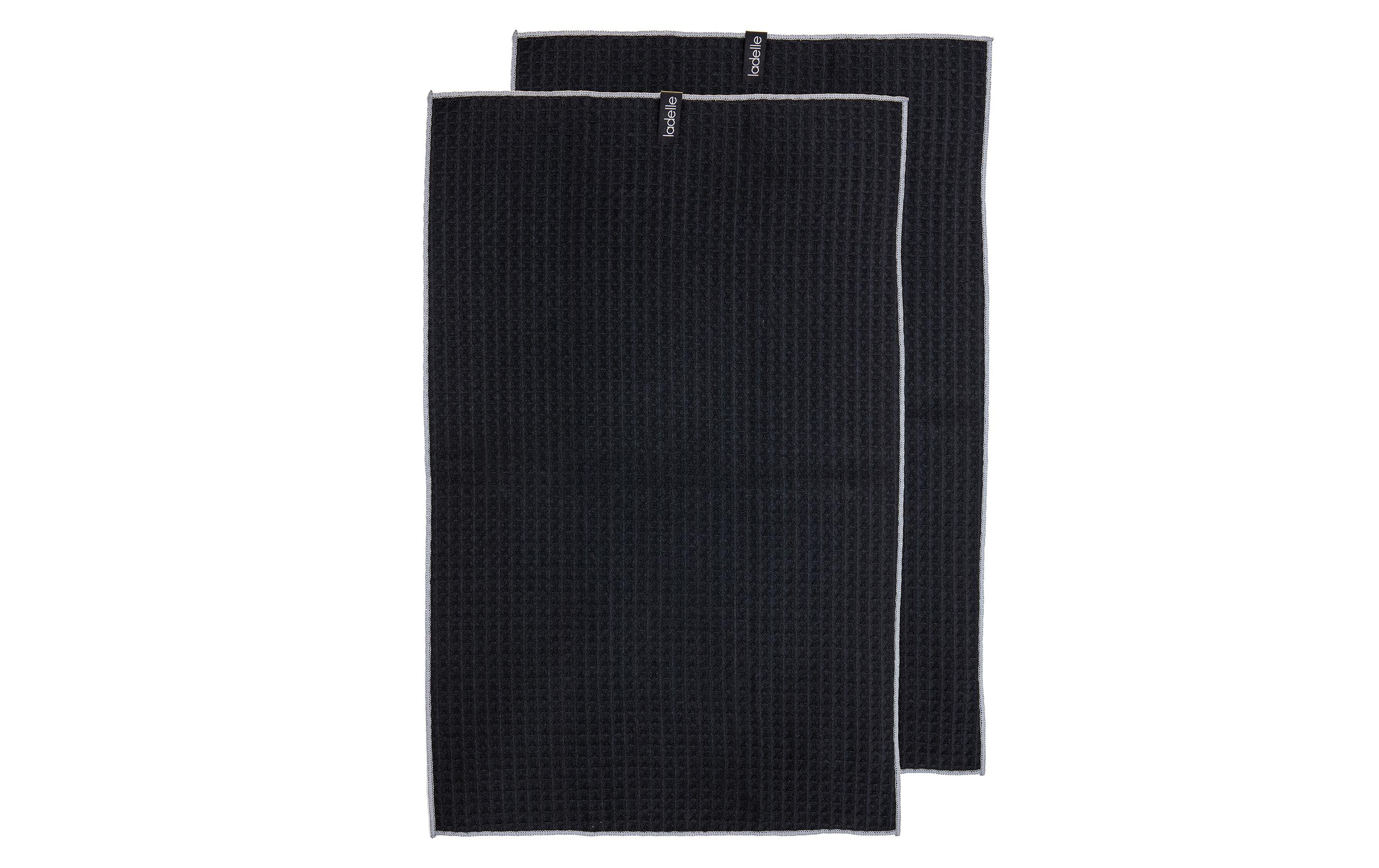 LADELLE Küchentuch Mega Waffle black 45x70 cm 2 Stk.