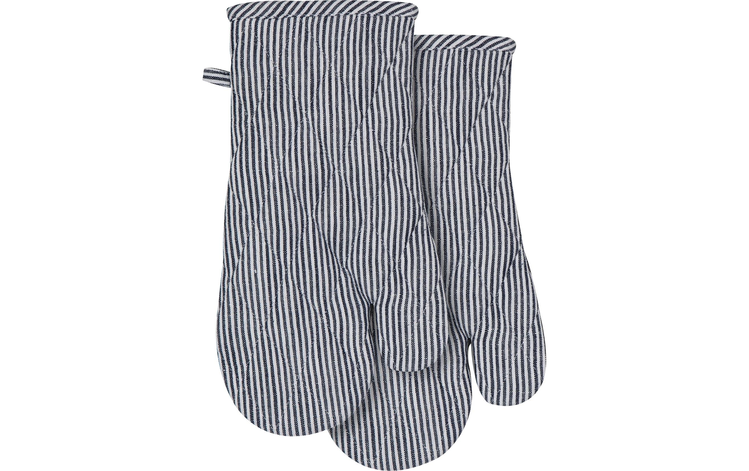 LADELLE Ofenhandschuh Lina Stripe navy 18x33 cm 2 Stk.
