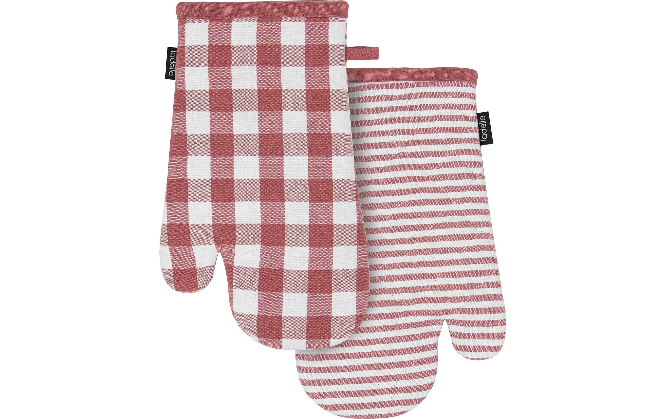 LADELLE Ofenhandschuh Eco Gingham blush 18x33 cm 2 Stk.