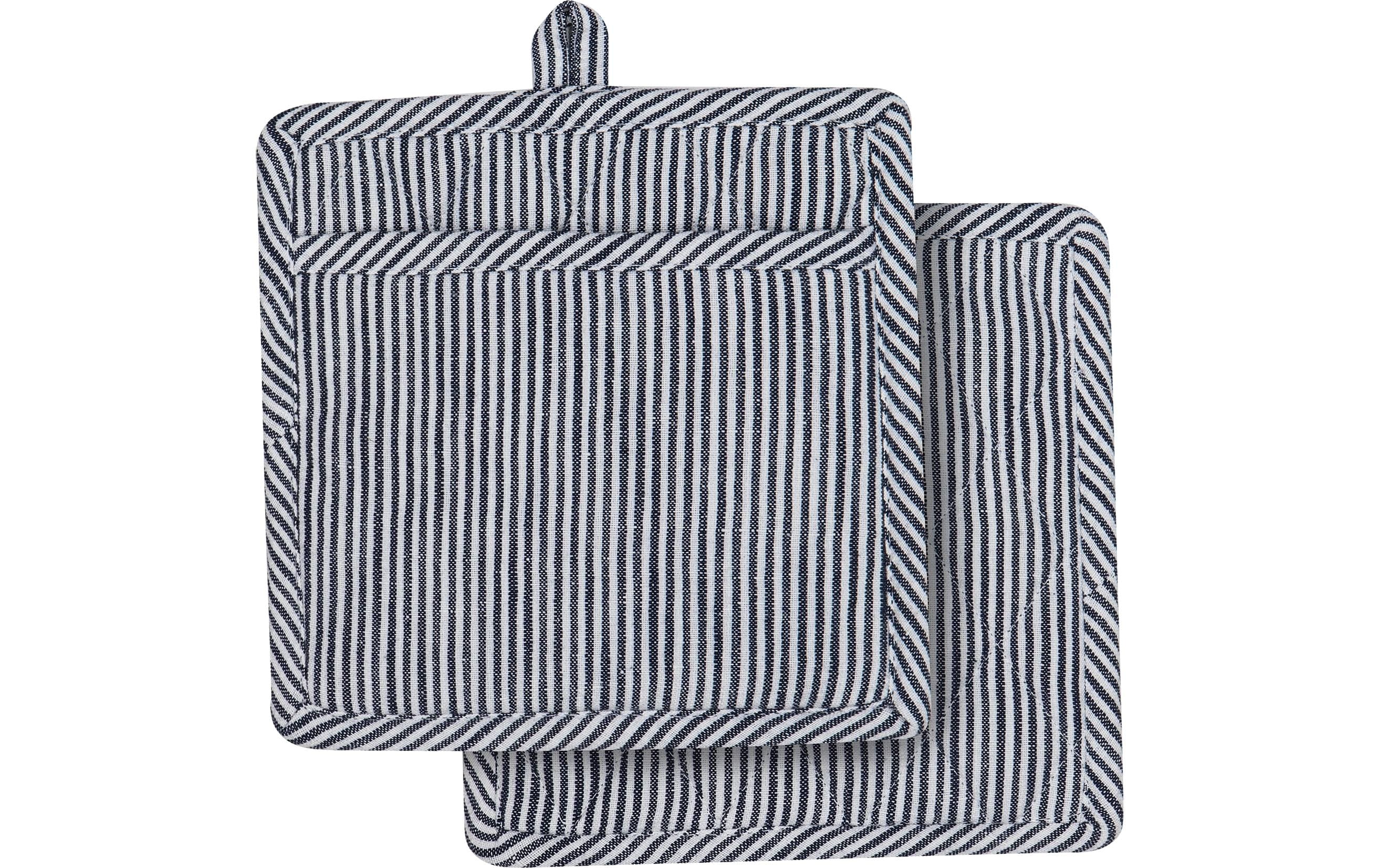 LADELLE Topflappen Lina Stripe navy 21x21 cm 2 Stk.