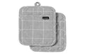 LADELLE Topflappen Eco Check grey 21x21 cm 2 Stk.
