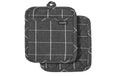 LADELLE Topflappen Eco Check charcoal 21x21 cm 2 Stk.