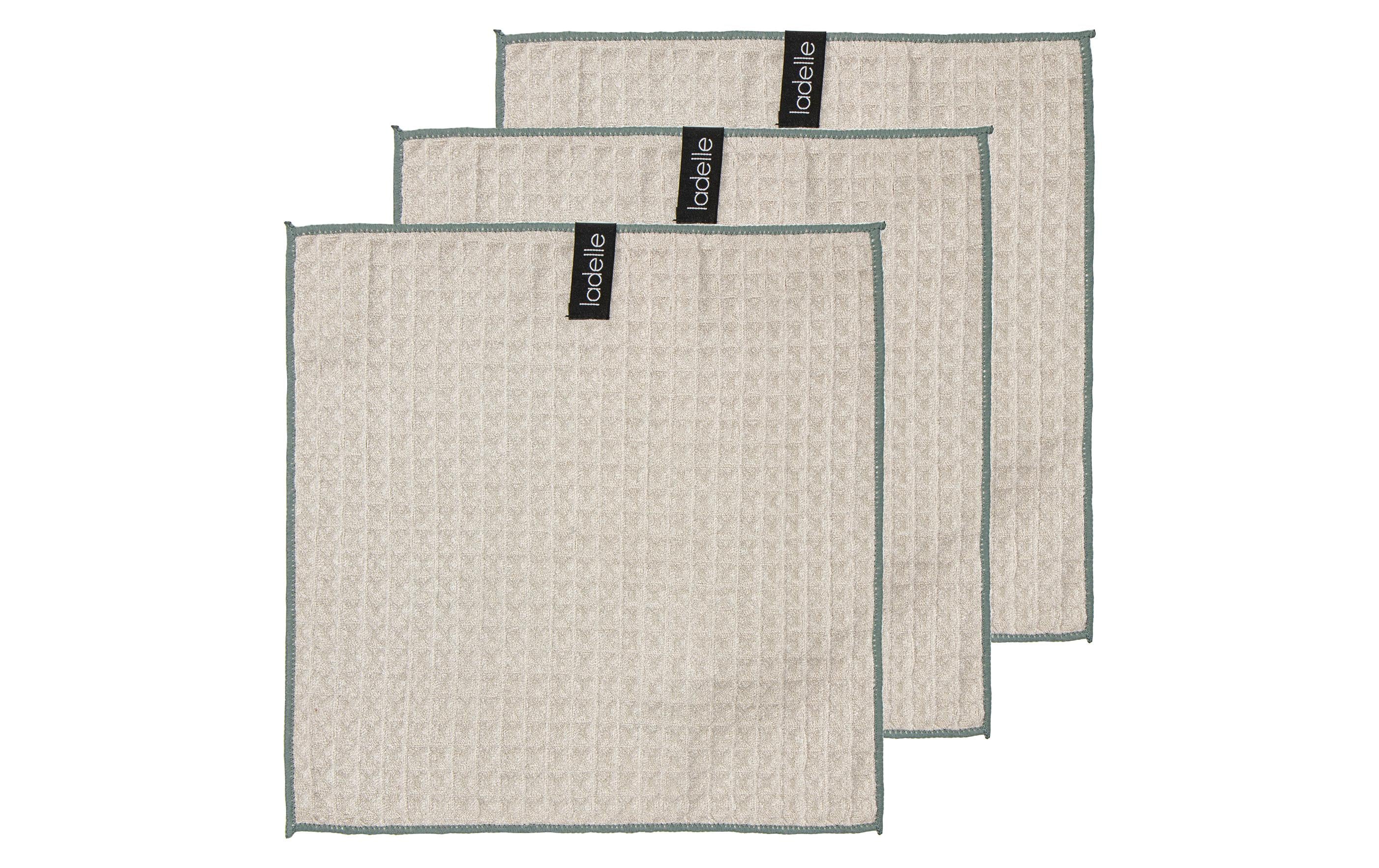 LADELLE Spültuch Mega Waffle taupe 30x30 cm 3 Stk.