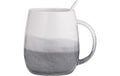 LADELLE Tasse mit Löffel Immerse 2er Set, Grey 0.38 l