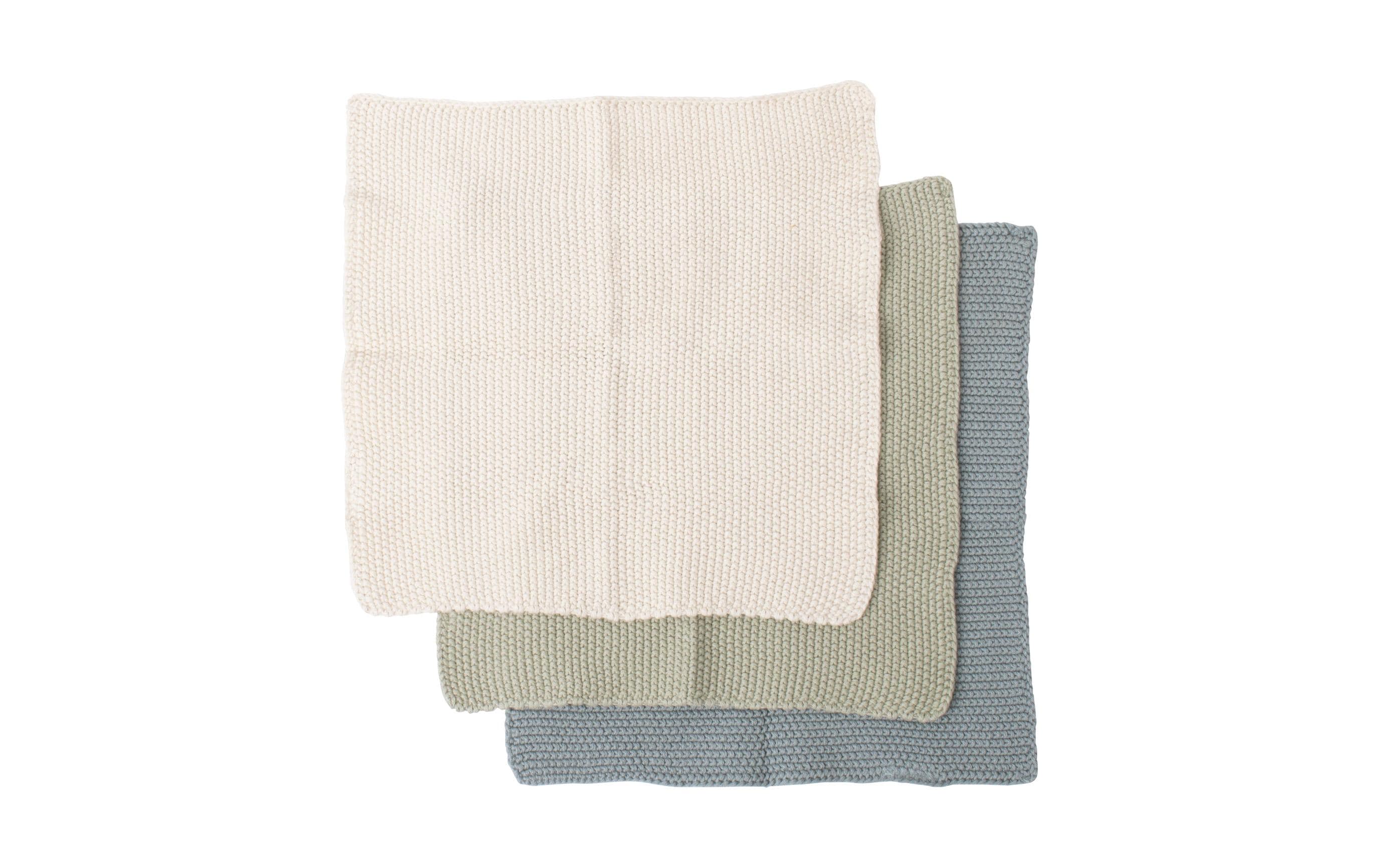 LADELLE Spültuch Eco Knitted sage 27x27 cm 3 Stk.