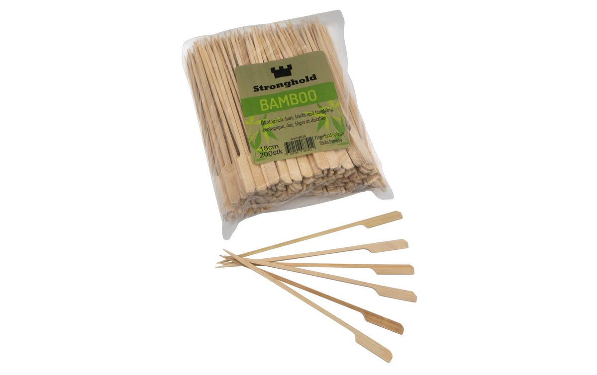 Stronghold Bambus-Spiesse mit Griff Bambus, 250 Stück, 18 cm