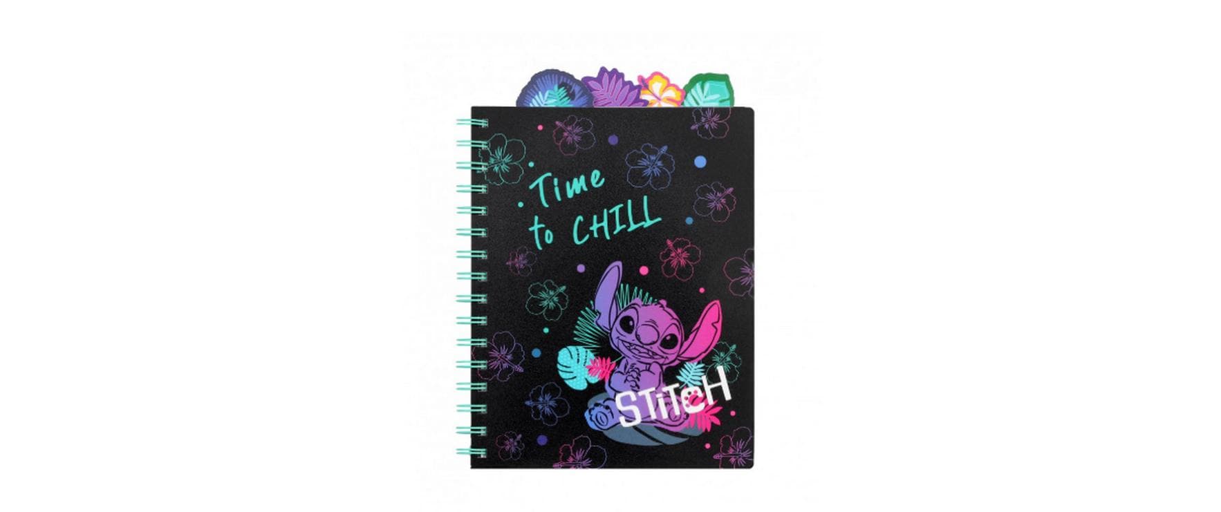 D&F Notizbuch Spiralbindung Stitch A5, 100 Bl, farbig