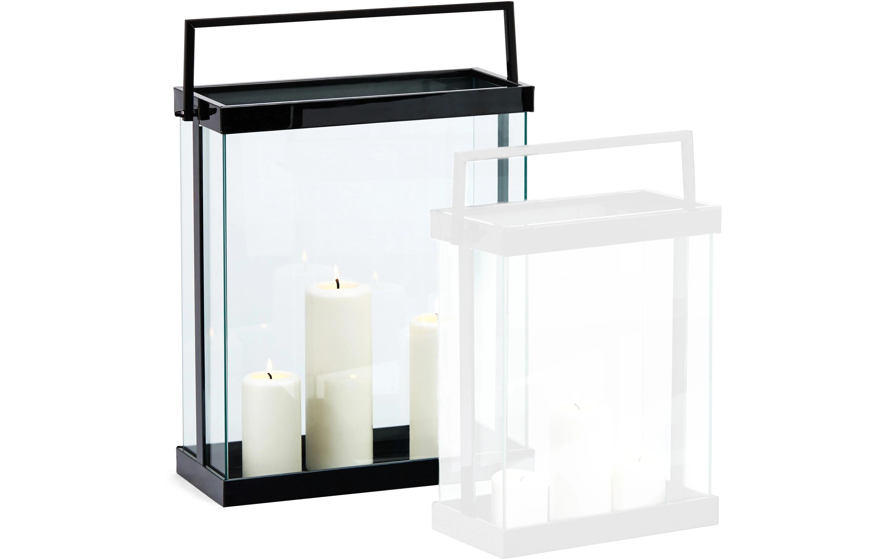 PHILIPPI Laterne Luxor L Inox 42x18x53 cm schwarz