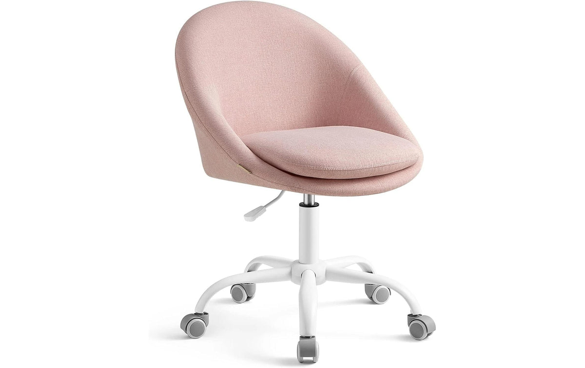 Songmics Bürostuhl Rosa 58x58x83-93cm,ohne Armlehnen, mit Fusskreuz