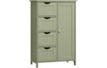Vasagle Kommode Landhausstil, Grün 55x30x81 cm (LxBxH), Holz