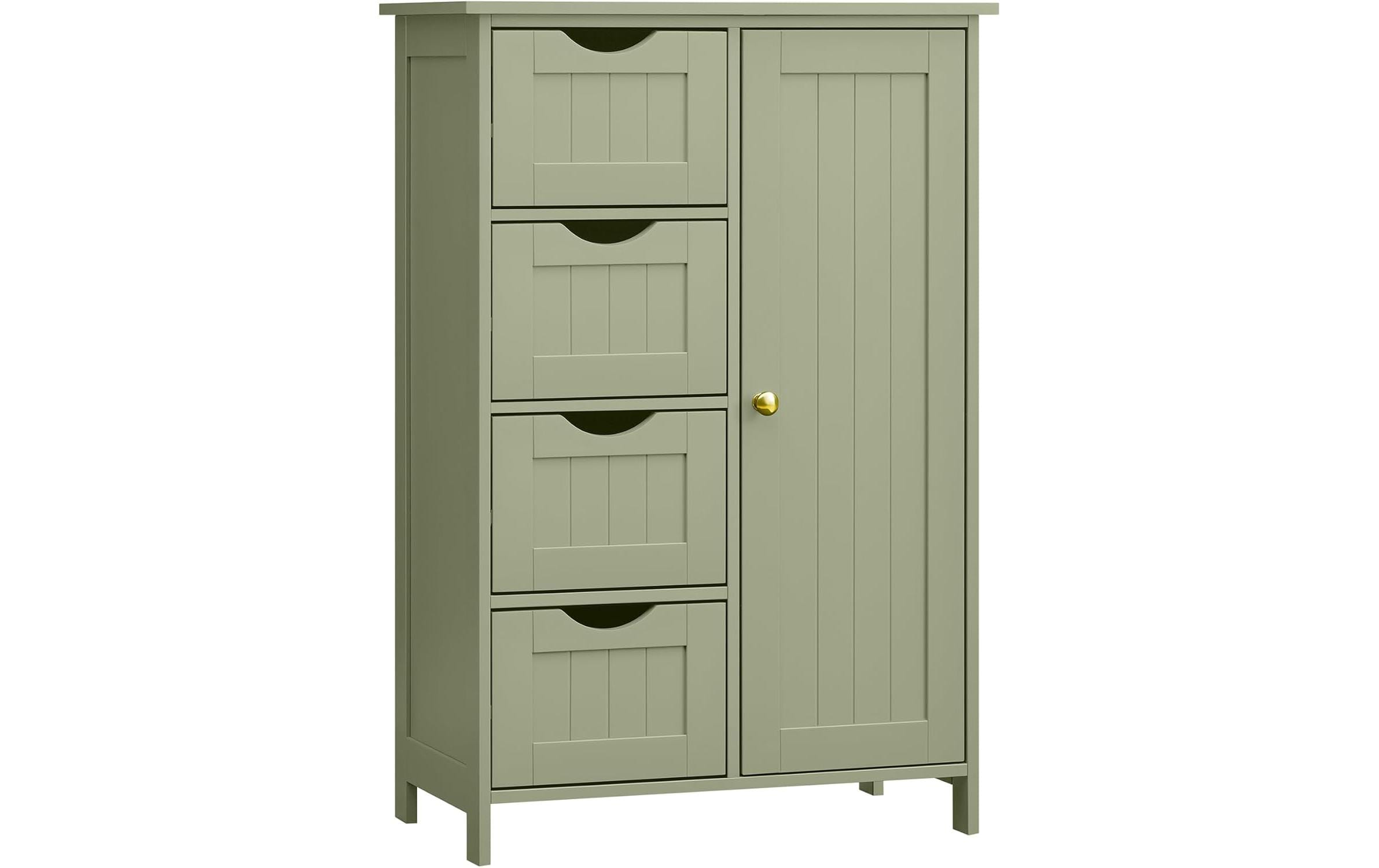 Vasagle Kommode Landhausstil, Grün 55x30x81 cm (LxBxH), Holz