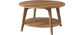 Vasagle Couchtisch rund, Braun 80x45 cm (DxH), Holz