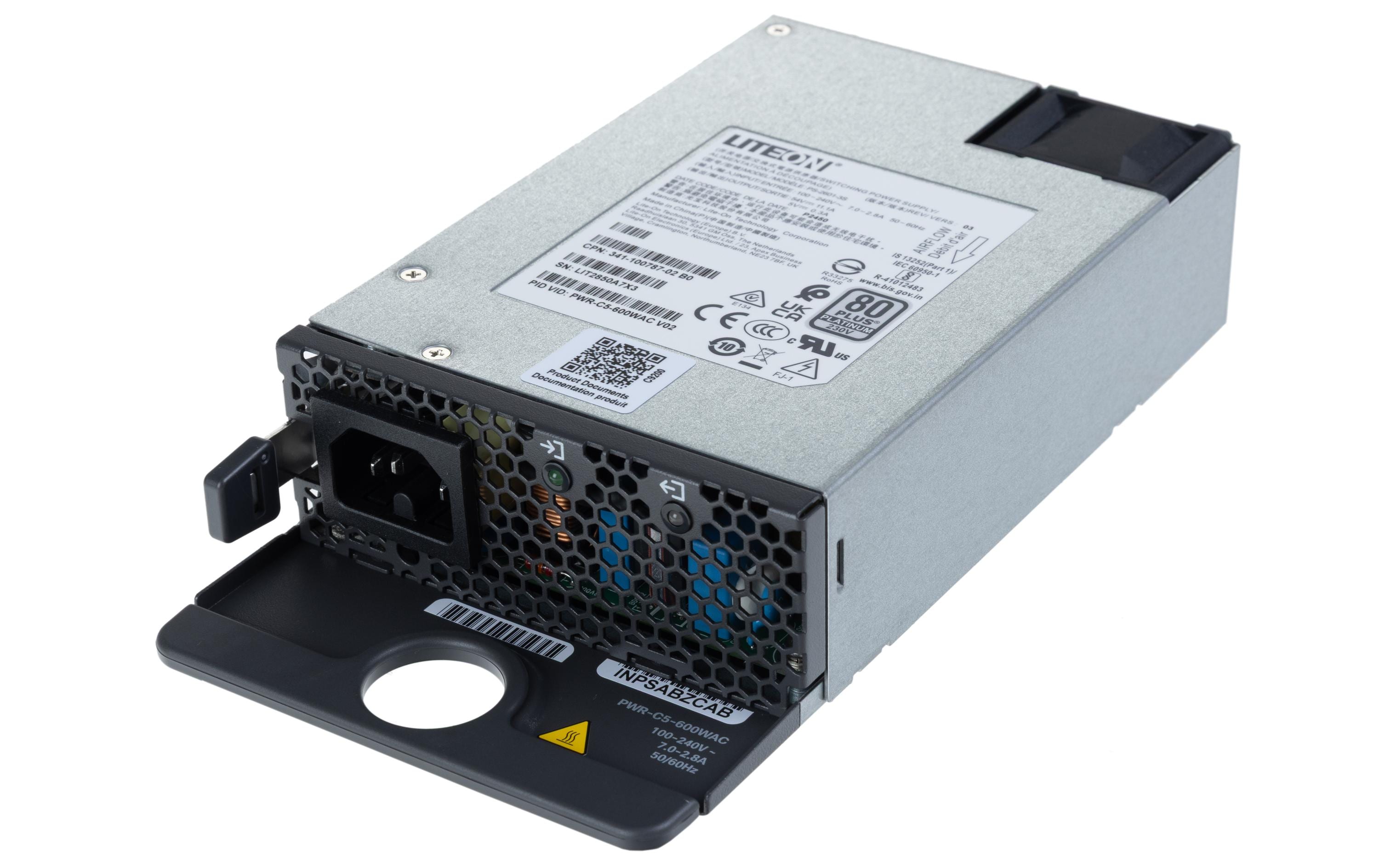 Cisco PWR-C5-600WAC Netzteil Kompatibel zu C9200L-24P-4G