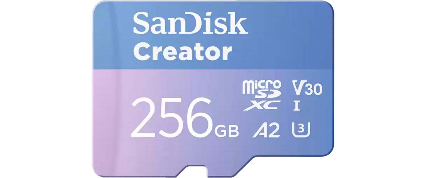 SanDisk Creator microSDXC Card 256GB UHS-I, lesen 190MB/sec, schreiben 130MB/s