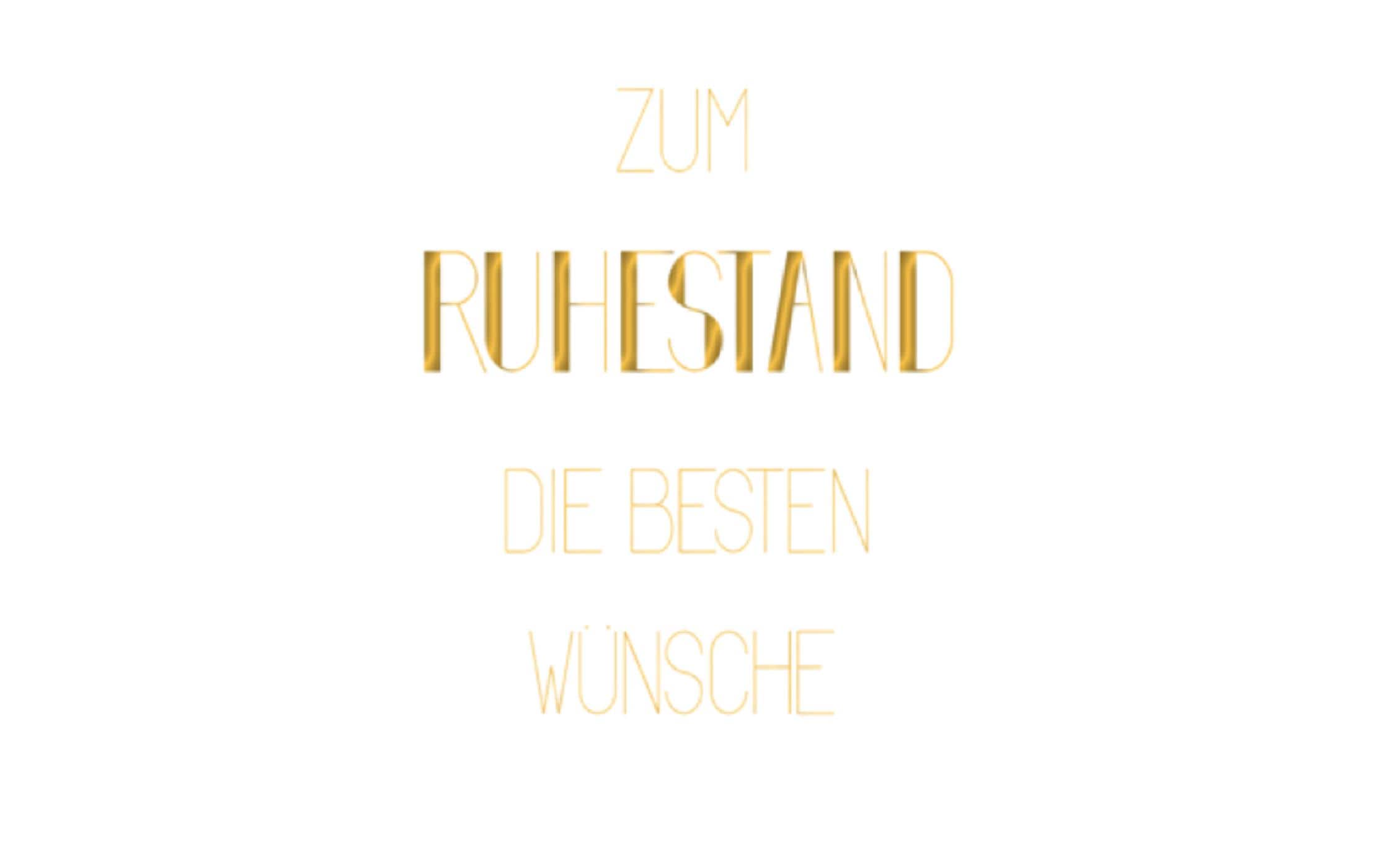 ABC Glückwunschkarte Ruhestand beste Wünsch