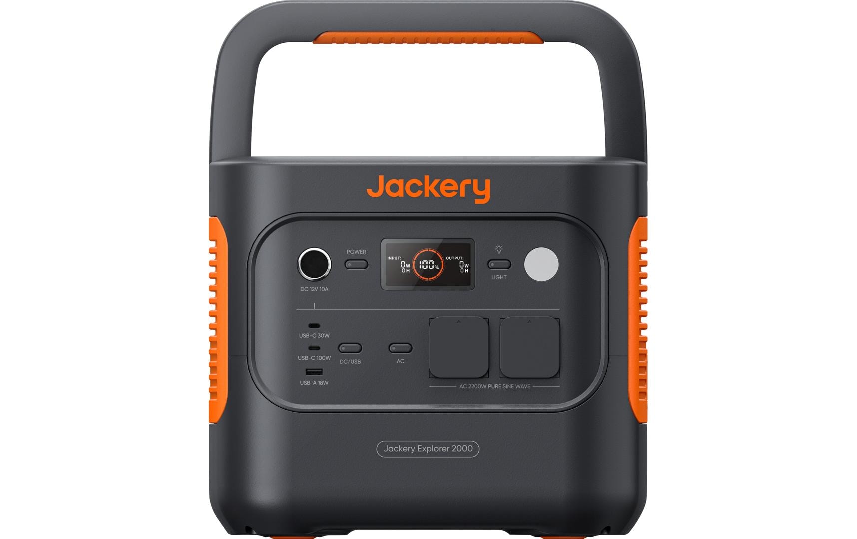 Jackery Explorer 2000 V2 trag. Powerstation 2.042 Wh LiFePO4 Akku, inkl. Schutzkit