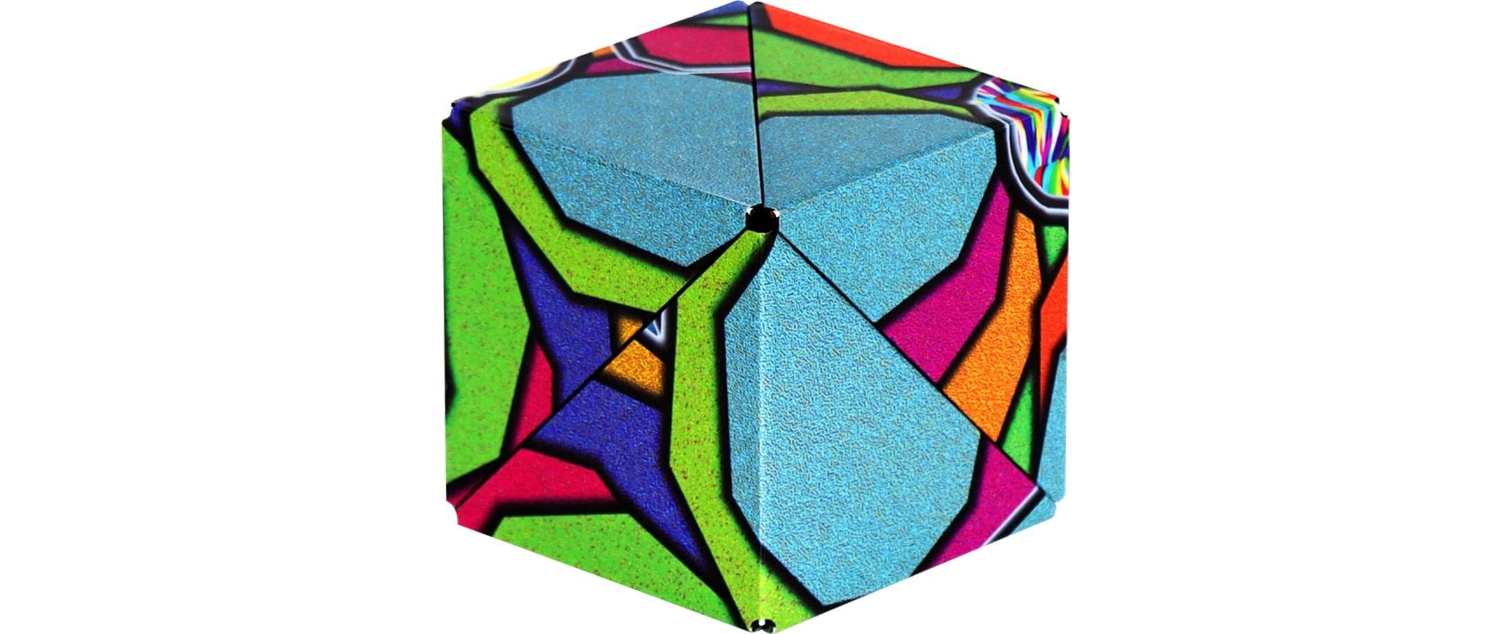 Shashibo Cube Stained Glass by Artist Laurence Gartel 2.0