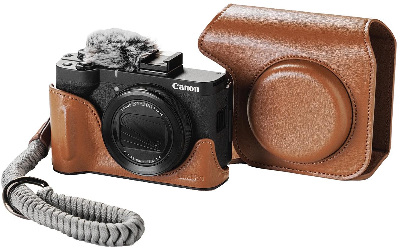 SmallRig Leather Case Kit for Canon PowerShot V1 (Brown)