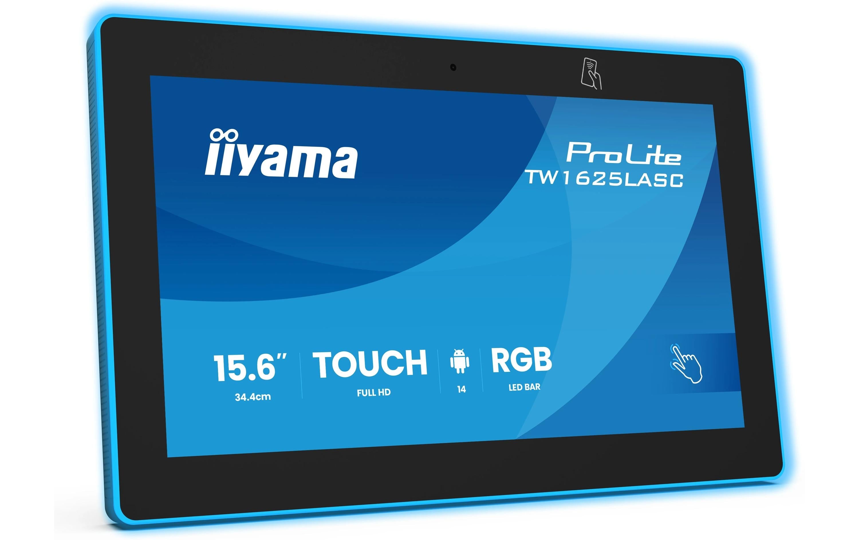 iiyama TW1625LASC-B3PNR 15.6" RGB LED Touch NFC/RFID/LED-Licht