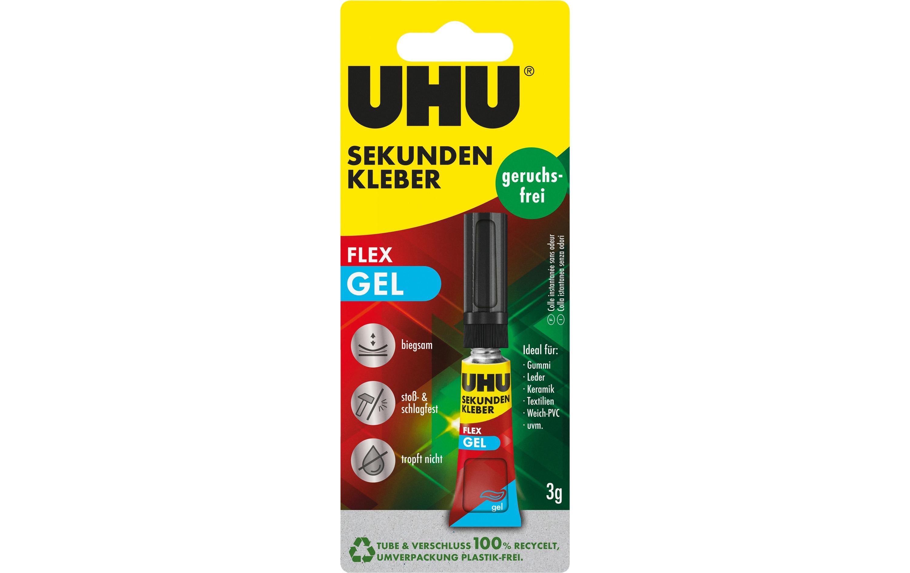 UHU Sekundenkleber Superflex, 1 Pk 3 g