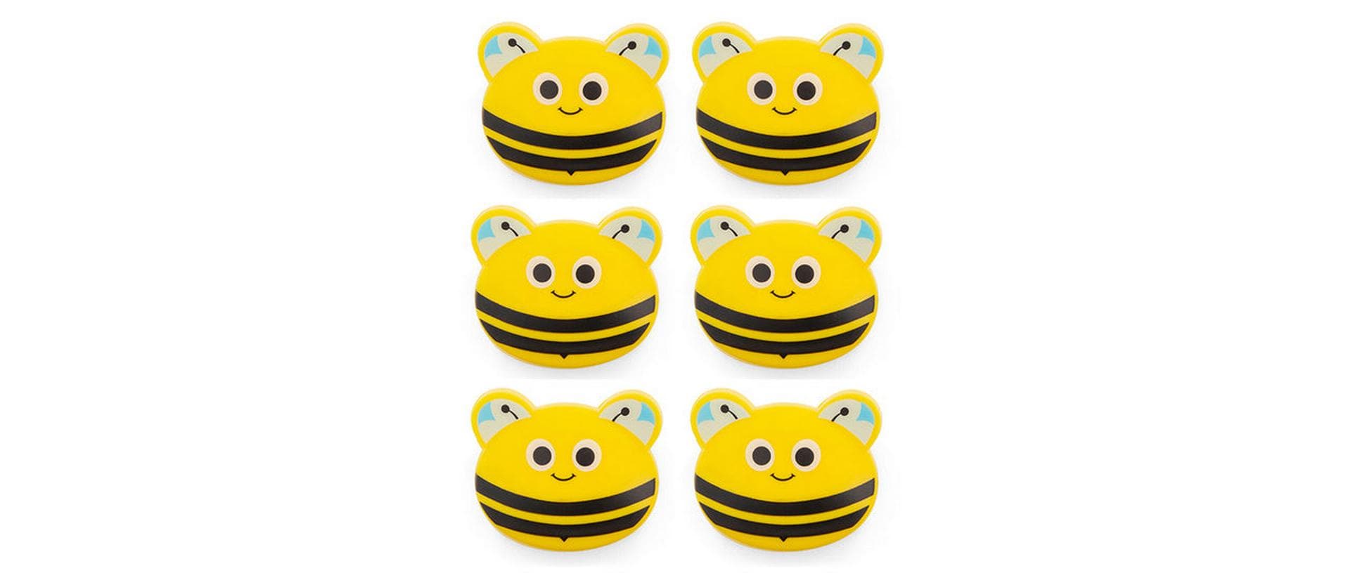 Kikkerland Verschlussclips Biene 6er Set 4.5 cm x 4 cm x 3 xm