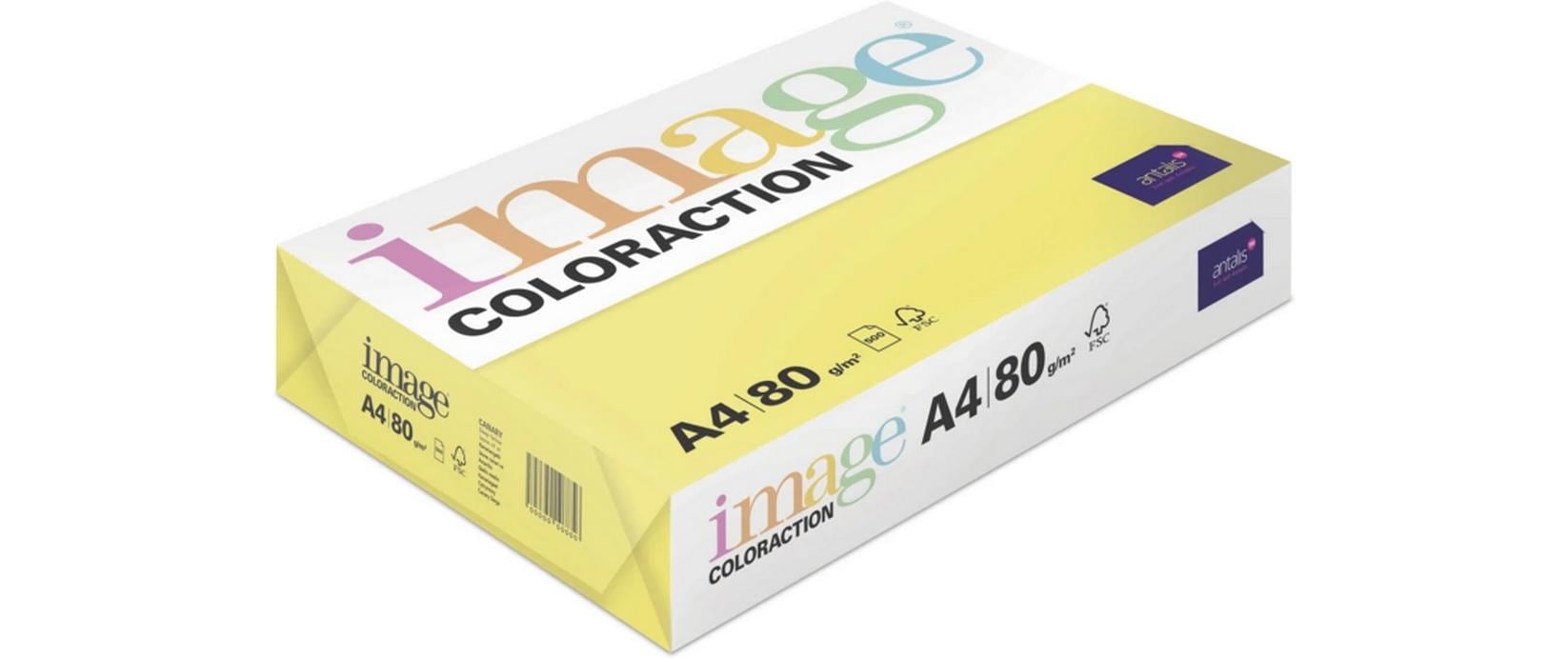 Kopierpapier Image Coloraction kanariengelb A4, 500 Blatt, holzfrei ECF, 80 gm2