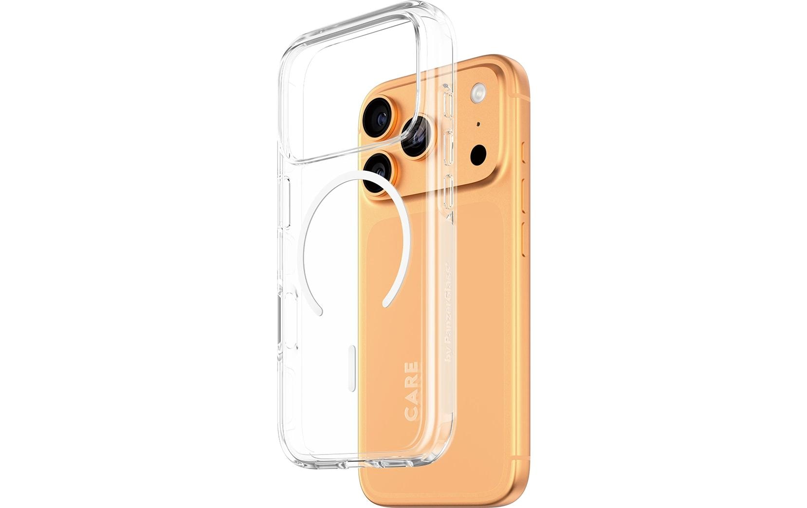 CARE Flagship Case Urban Combat MS für iPhone 17 Pro, Transparent/White