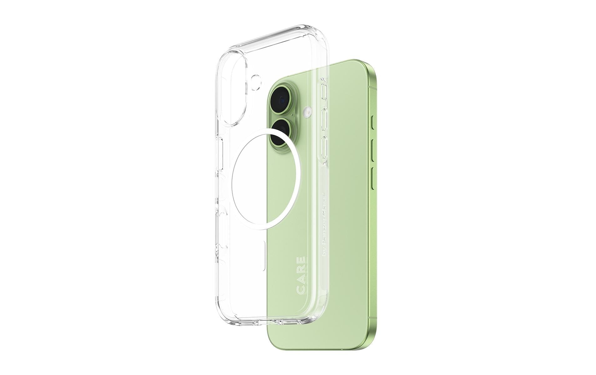 CARE Flagship Case Urban Combat MS für iPhone 17, Transparent/White