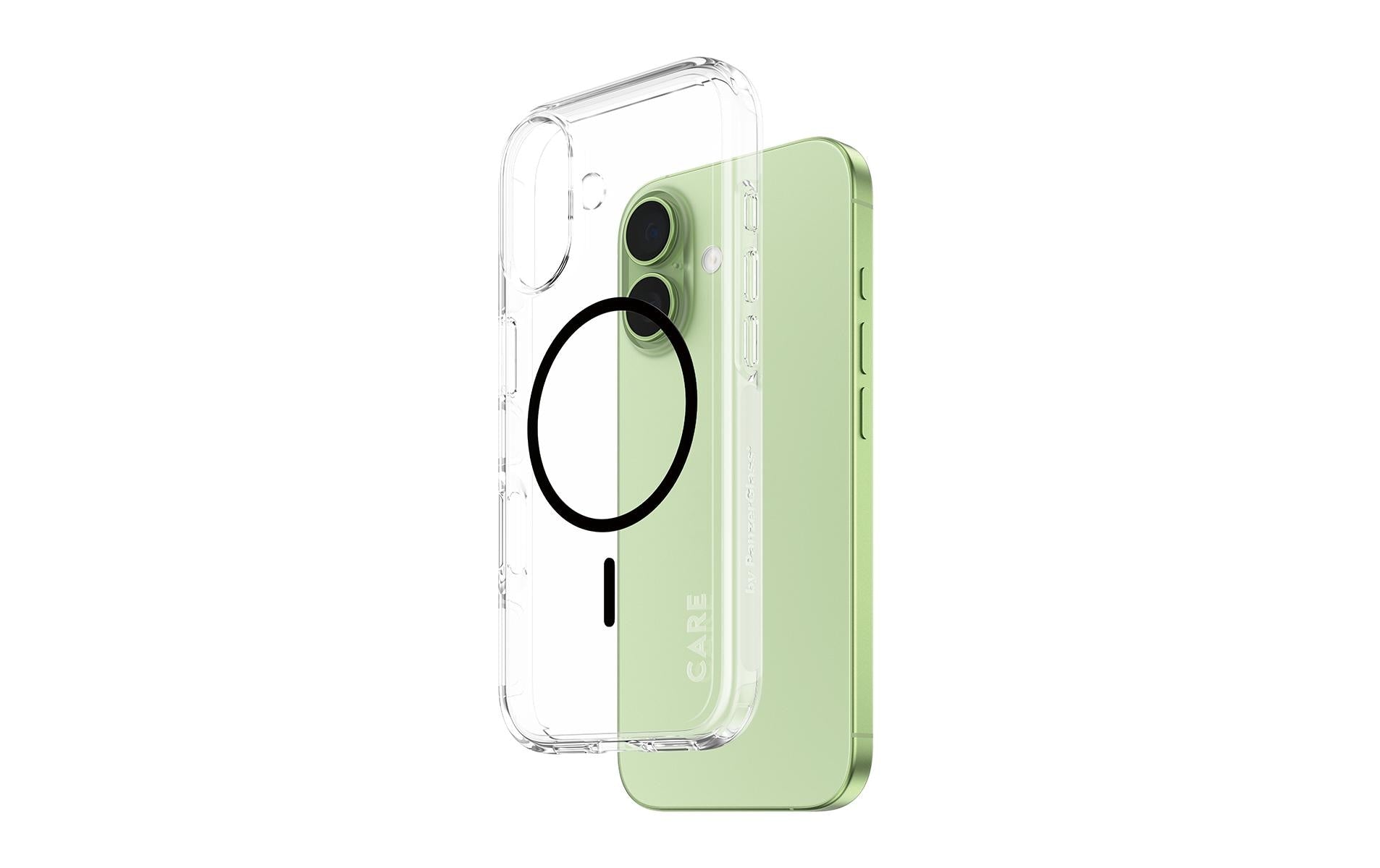 CARE Flagship Case Urban Combat MS für iPhone 17, Transparent/Black