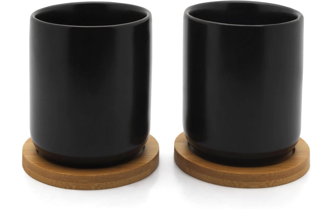 BREDEMEIJER Teebecherset Umea 4-teilig schwarz matt 0.2 l