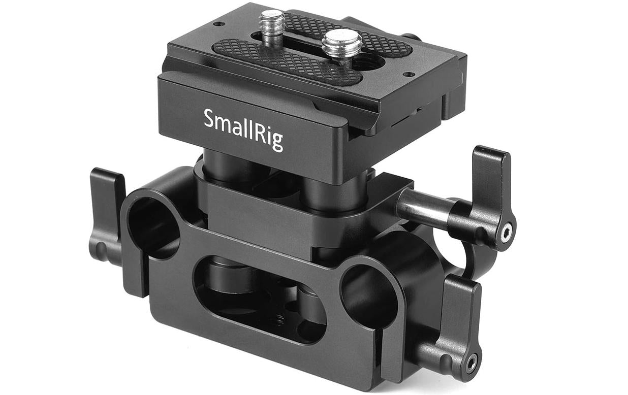 SmallRig Universal Bottom Mount Plate with 15mm Rod Support System
