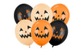 Partydeco Luftballon Kürbis orange, 30 cm, 6 Stück