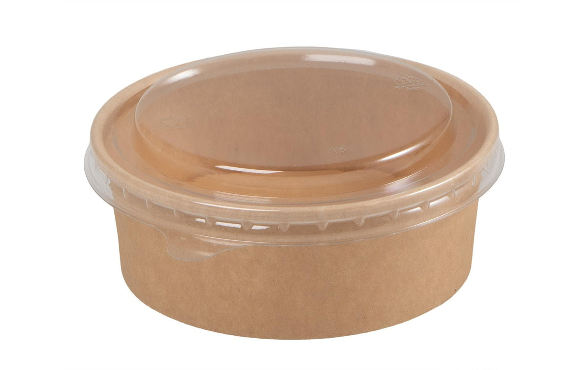 ELCO Salatschale mit Deckel, 360ml,50 Stück rund, aus Karton, Braun