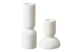 House Nordic Kerzenhalter Weiss 5x15 & 7.5x9.5 cm (DxH), Kalkstein
