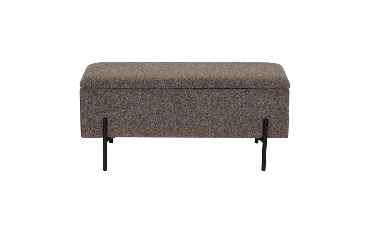 House Nordic Sitzbank Watford, braun Mit Stauraum, L:36.5, B:95, H:46cm