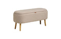 House Nordic Sitzbank Harlow, Beige mit Stauraum, 37x95x45 cm (LxBxH)