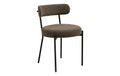 House Nordic Stuhl Badalona, 2er Set Hellbraun, Polyester, Stahl, Sperrholz