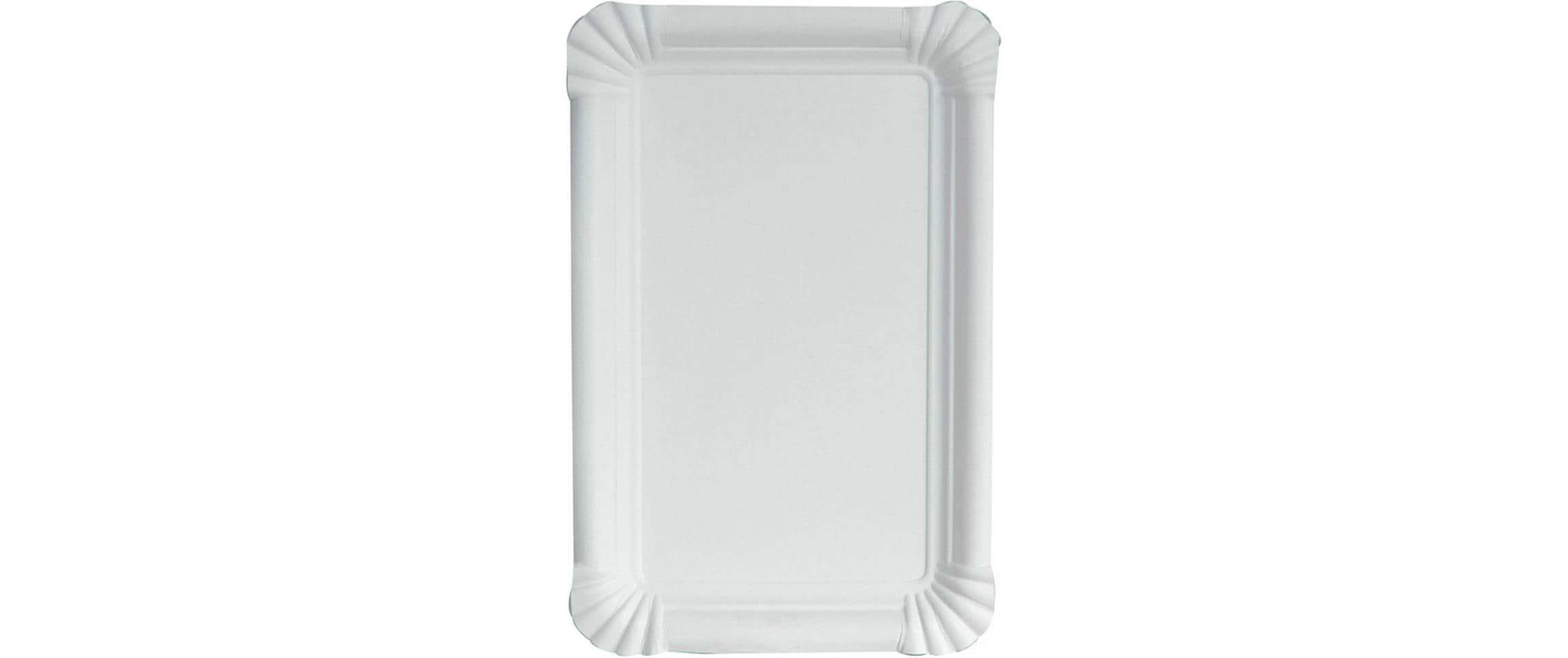 Weita Pappteller eckig 16x23cm 1 Pack à 250 Stk. Weiss