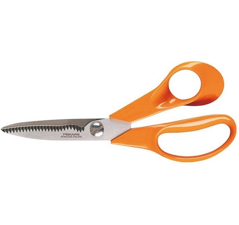 Fiskars Schere Küche 18cm starke, breite, gezahnte Klingen, RH