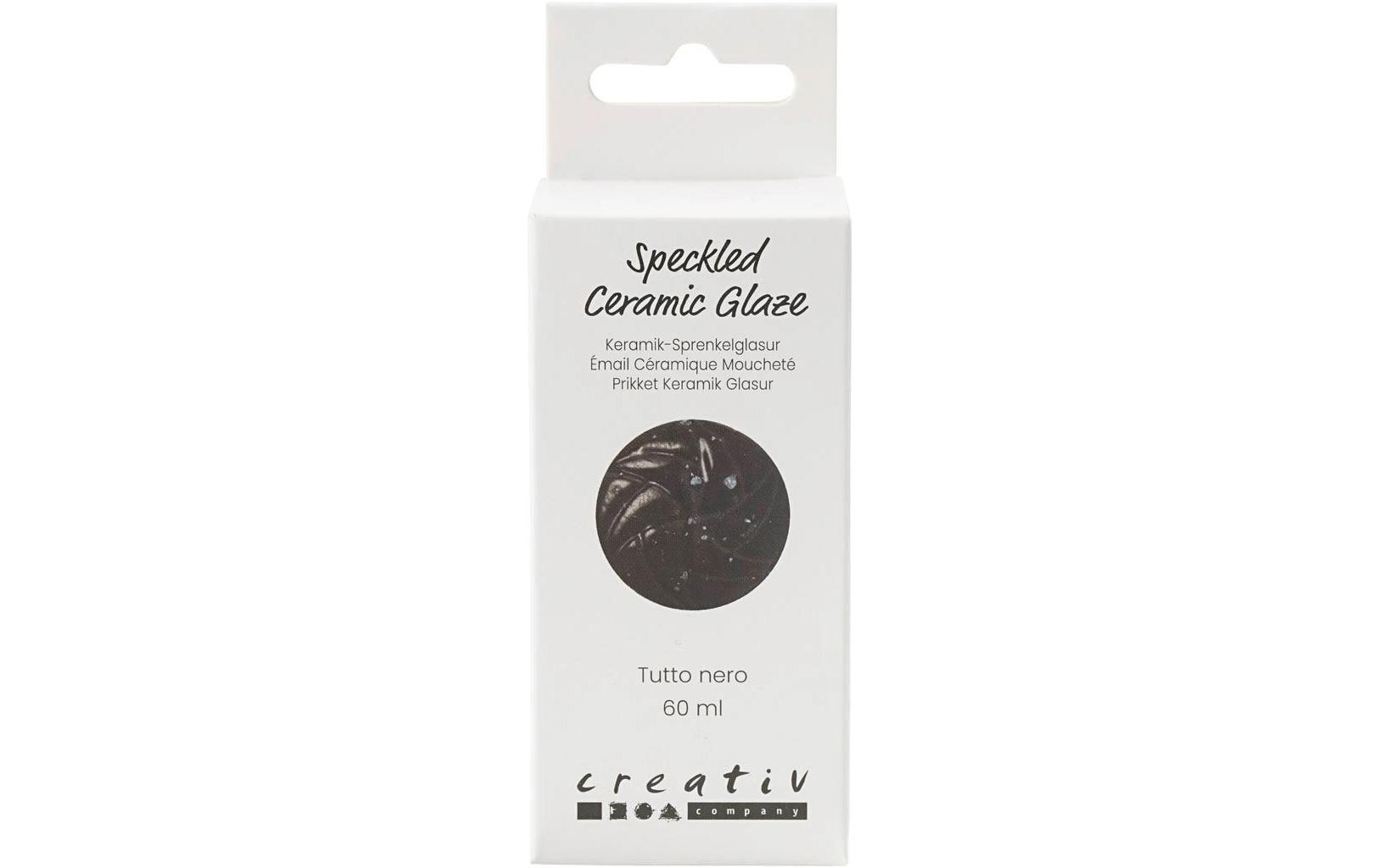 Creativ Company Keramikglasur Sprenkel, 60 ml, Schwarz
