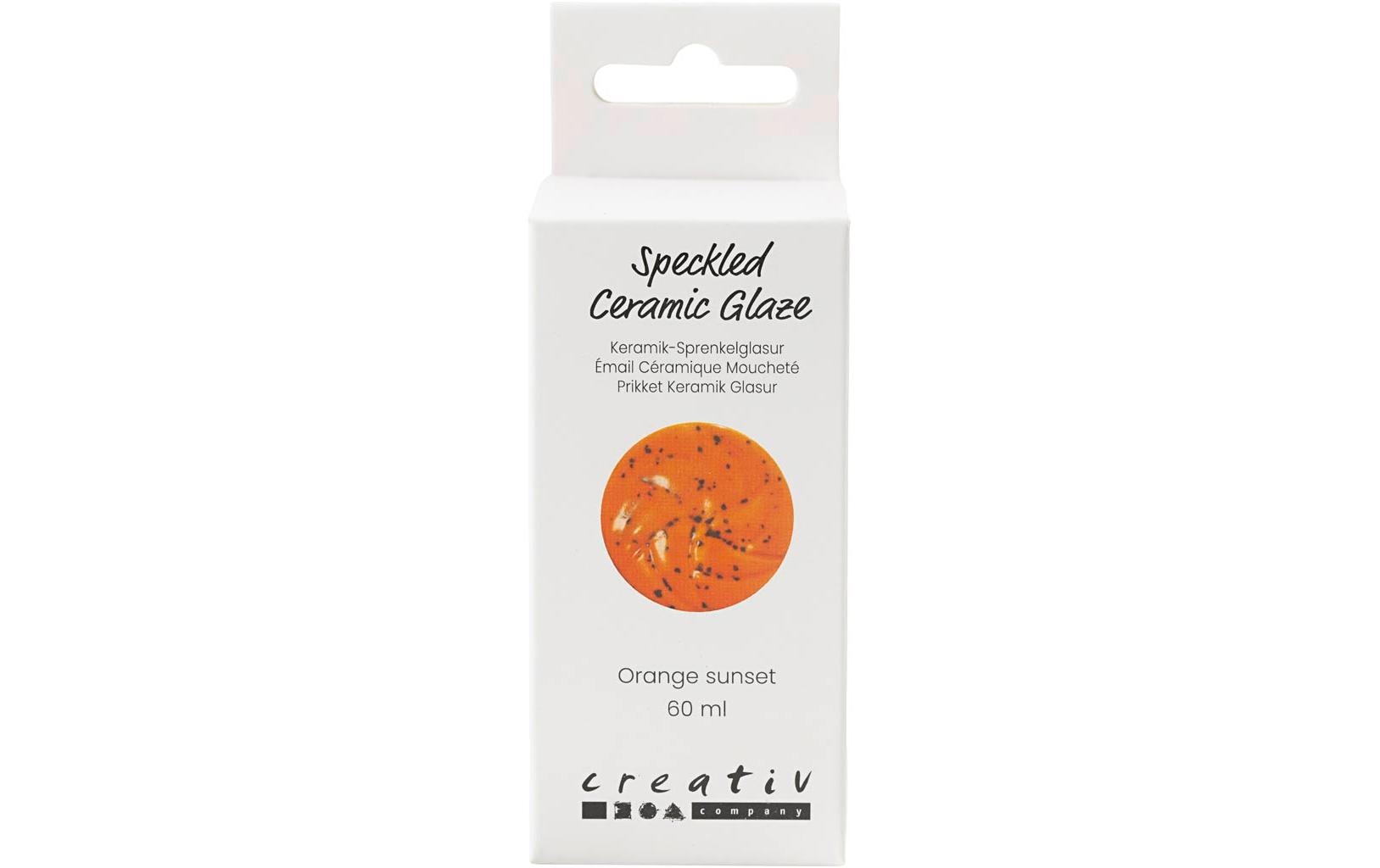 Creativ Company Keramikglasur Sprenkel, 60 ml, Orange