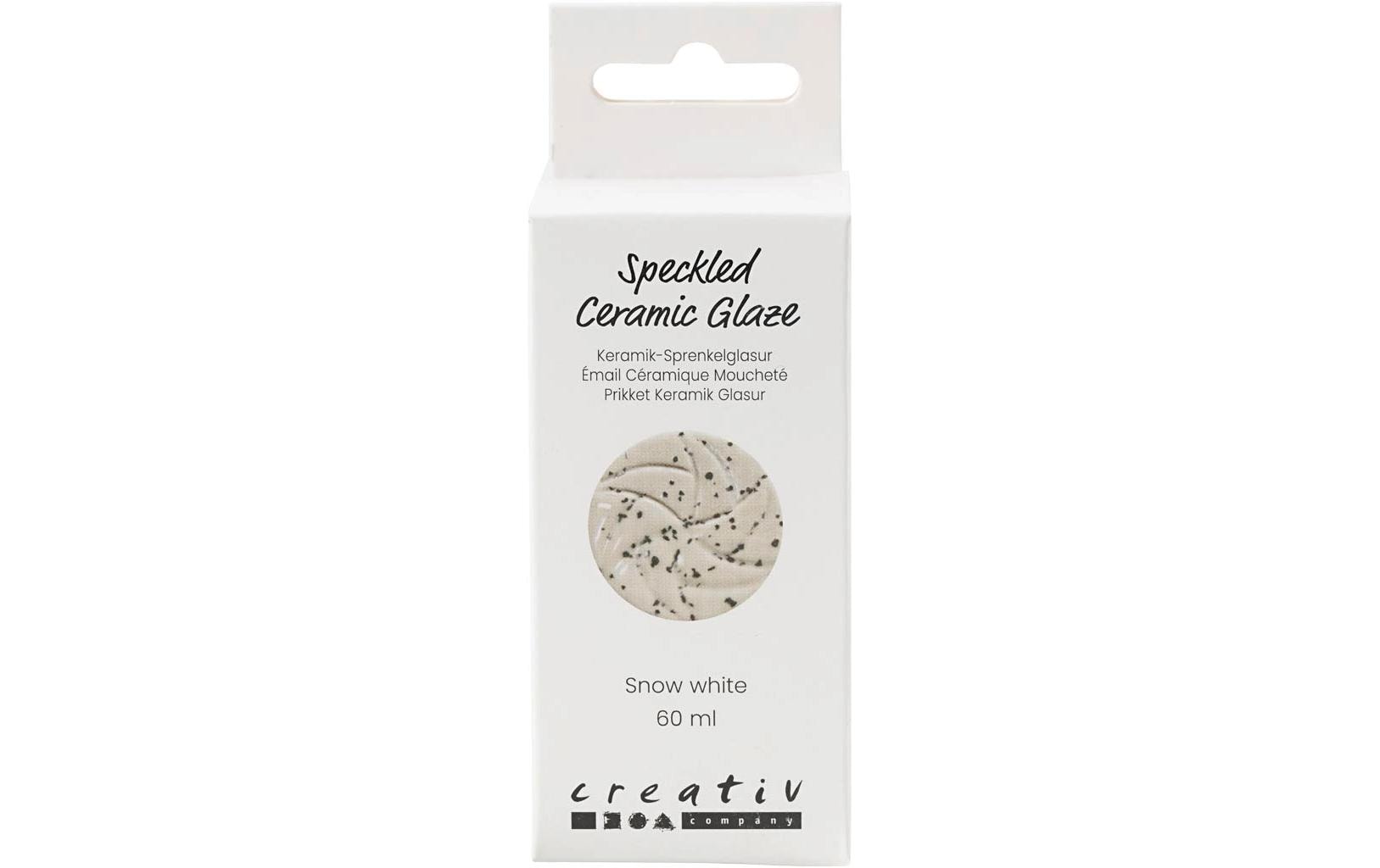 Creativ Company Keramikglasur Sprenkel, 60 ml, Weiss