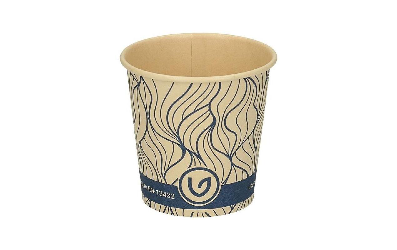 Verive Kaffeebecher Bambus 1dl 1 Pack à 50 Stk. Braun/blau