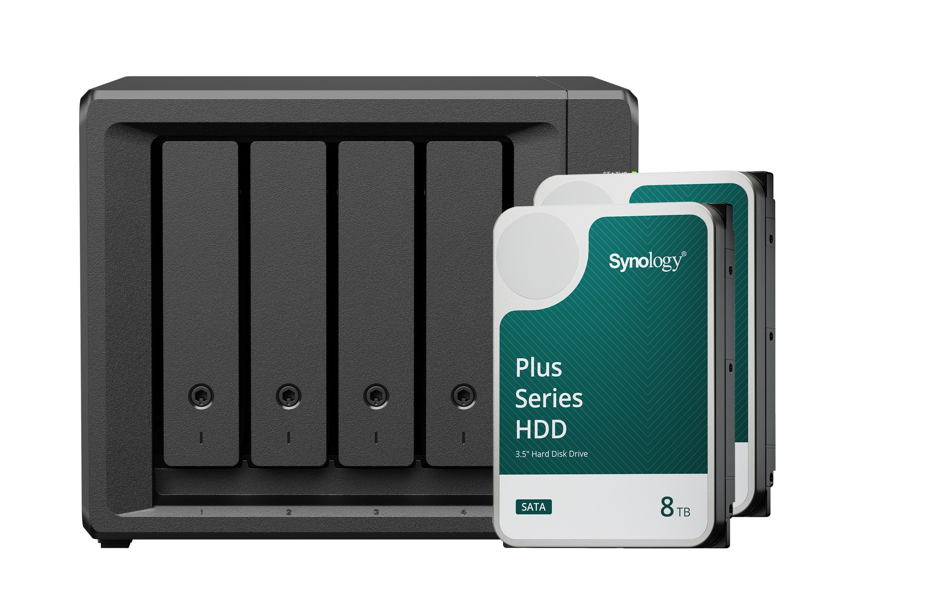 Synology DS425+, 4-bay NAS inkl. 2x 8TB HDD Synology Plus HAT33x