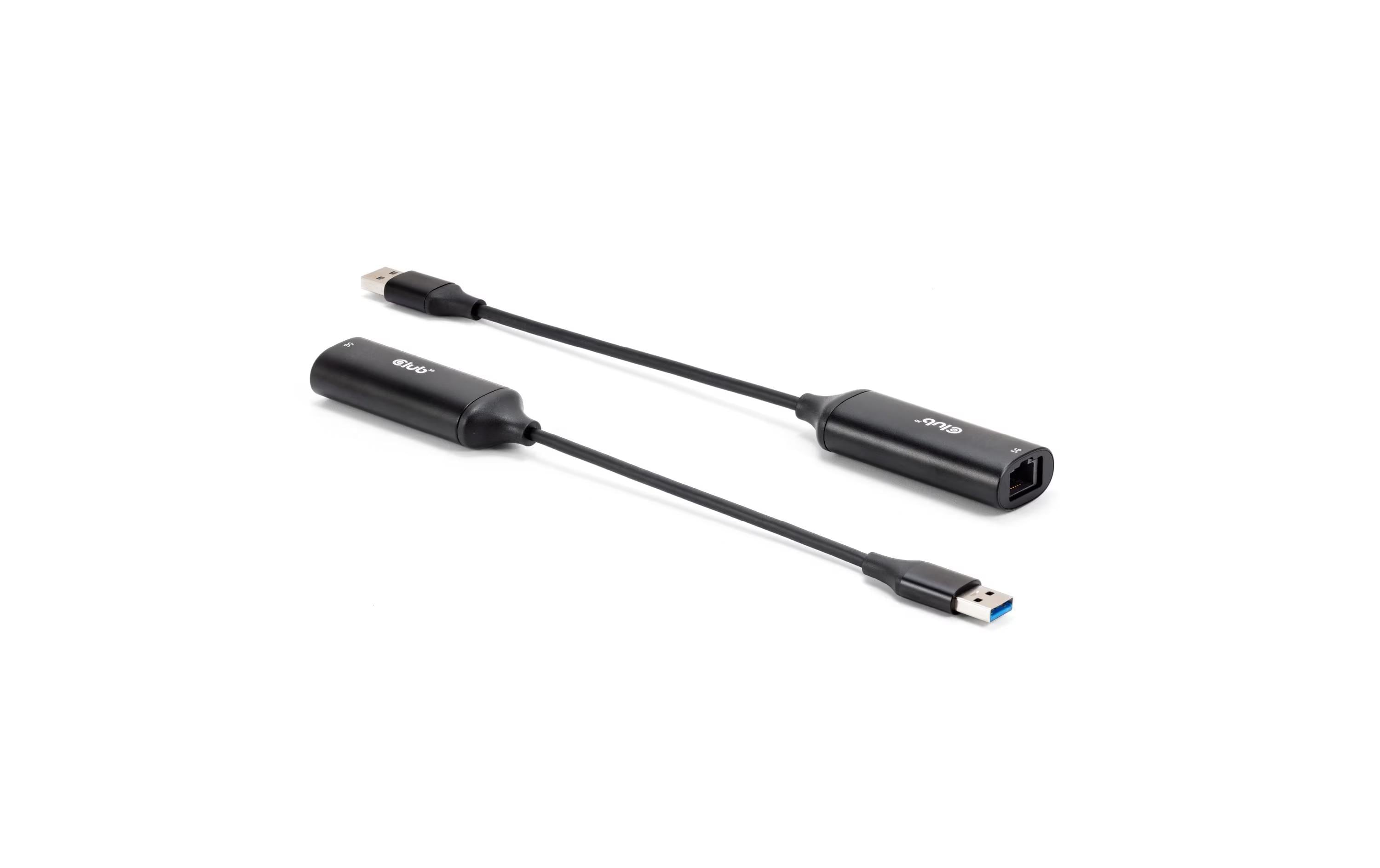 Club 3D, USB 5Gbps Typ A auf RJ45 Kabellänge ca. 12 cm