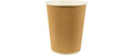 Papstar Kaffeebecher Pappe Ripple Wall 1dl 1 Pack à 25 Stk. PLA beschichtet