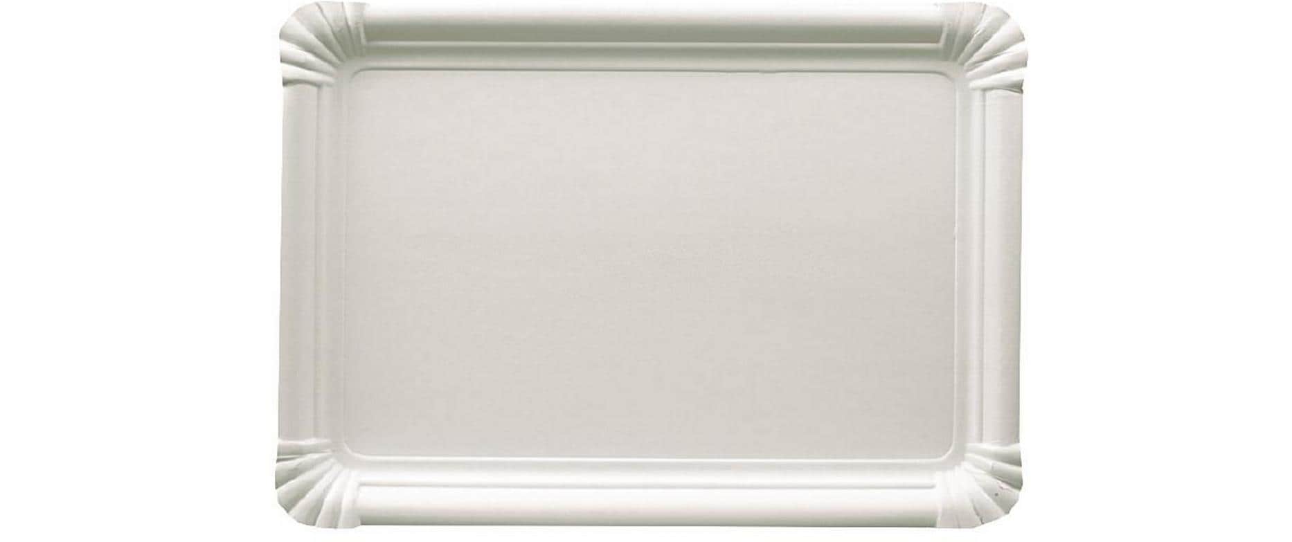 Papstar Pappteller Pure eckig 18x26cm 1 Pack à 250 Stk. Weiss