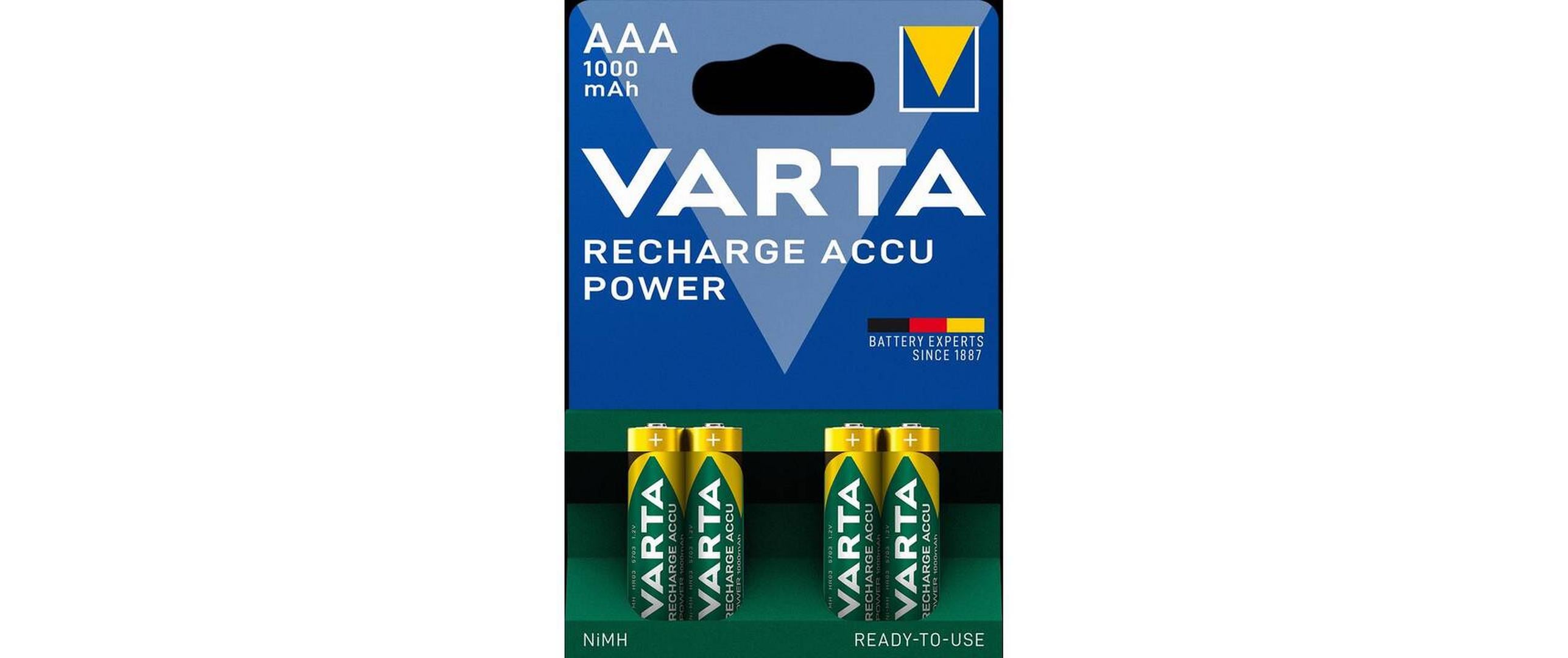 VARTA Akku AAA 1000mAh, 4Stk 4er-Pack, NiMH, 1.2V